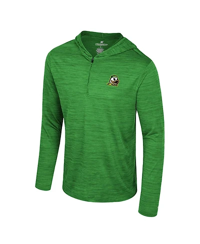 Colosseum Men's Green Oregon Ducks Always Sunny Lightweight Quarter-Zip Hoodie