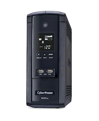 CyberPower Intelligent Lcd BRG1000AVRLCD 10 Outlet 1000VA 600W Surge Protection and Battery Backup Mini-Tower Ups System