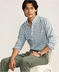 Lands' End Men's Long Sleeve Tailored Fit Travel Kit Shirt