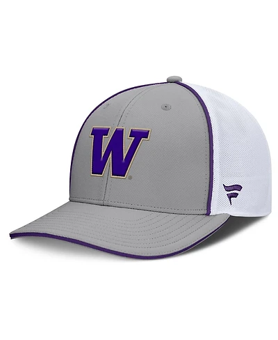 Fanatics Men's Gray/White Washington Huskies Rapid Trucker Adjustable Hat
