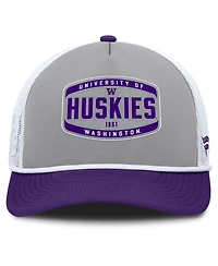 Fanatics Men's Gray/Purple Washington Huskies Course Foam-Front Adjustable Trucker Hat