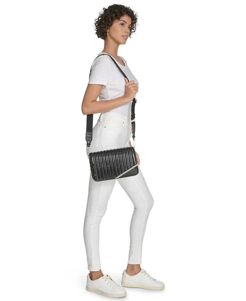 Calvin Klein Women's Brigette Patent Piping Mini Satchel Bag