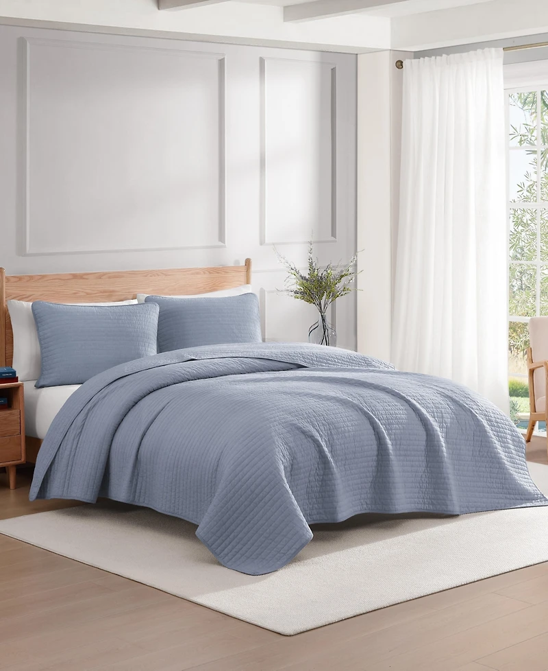 Tommy Hilfiger Christopher Texture Cotton Reversible 3-Pc. Quilt Set