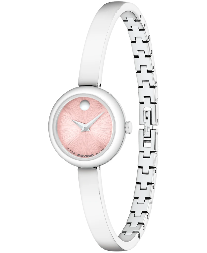 Movado Women's Museum Bangle Round Swiss Quartz Stainless Steel Watch, 21.50mm