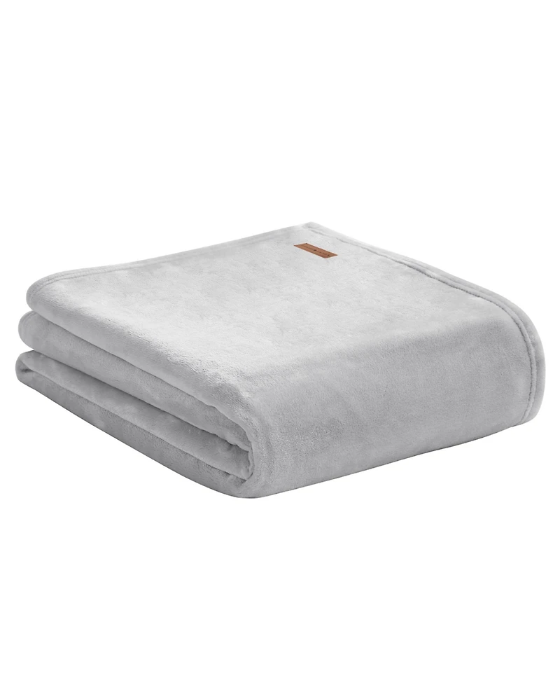Lucky Brand Solid Plush Throw, 50" x 70"