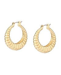 Robert Lee Morris Soho Ribbed Tube Hoop Earrings