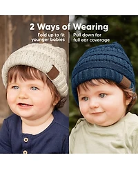 KeaBabies 3pk Warmzy Baby Beanies, 0-36 months Hats, Winter Hat for Newborn, Infant, Toddlers, Boys, Girls