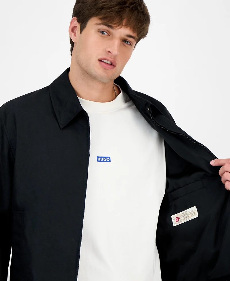 Hugo Boss Men's Bapo Harrington Mid-Weight Regular Fit Wax Jacket