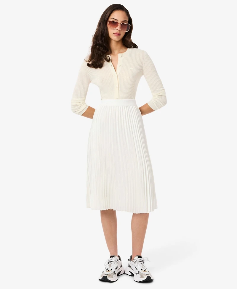 Lacoste Usa Women's Pleated Midi Skirt
