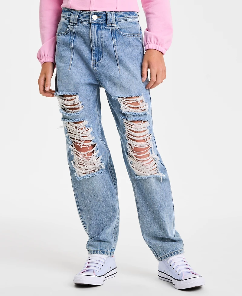 H by Habitual Big Girls Tapered Distressed Jeans
