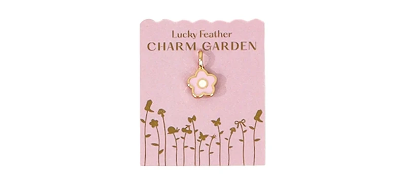 Lucky Feather Charm Garden - Gold - Flower Charm