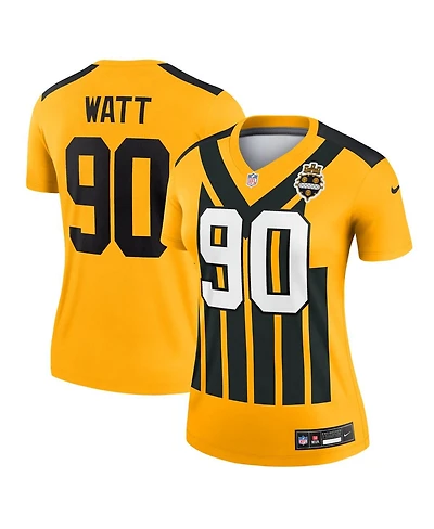 Nike Women's T.j. Watt Gold Pittsburgh Steelers Alternate 1933 Throwback Legend Player Performance Jersey