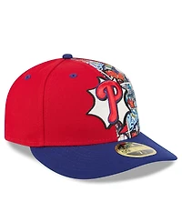 New Era Men's Red/Royal Philadelphia Phillies 2025 Mlb Diamond Hero Edition Low Profile 59FIFTY Fitted Hat