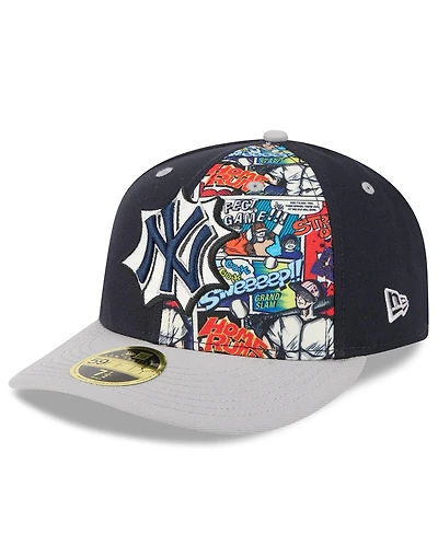New Era Men's Navy/Gray York Yankees 2025 Mlb Diamond Hero Edition Low Profile 59FIFTY Fitted Hat