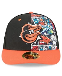 New Era Men's Black/Orange Baltimore Orioles 2025 Mlb Diamond Hero Edition Low Profile 59FIFTY Fitted Hat