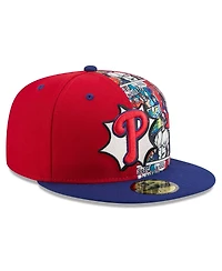 New Era Men's Red/Royal Philadelphia Phillies 2025 Mlb Diamond Hero Edition 59FIFTY Fitted Hat