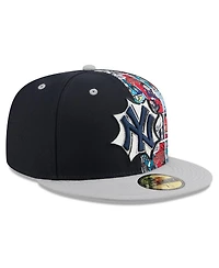 New Era Men's Navy/Gray York Yankees 2025 Mlb Diamond Hero Edition 59FIFTY Fitted Hat