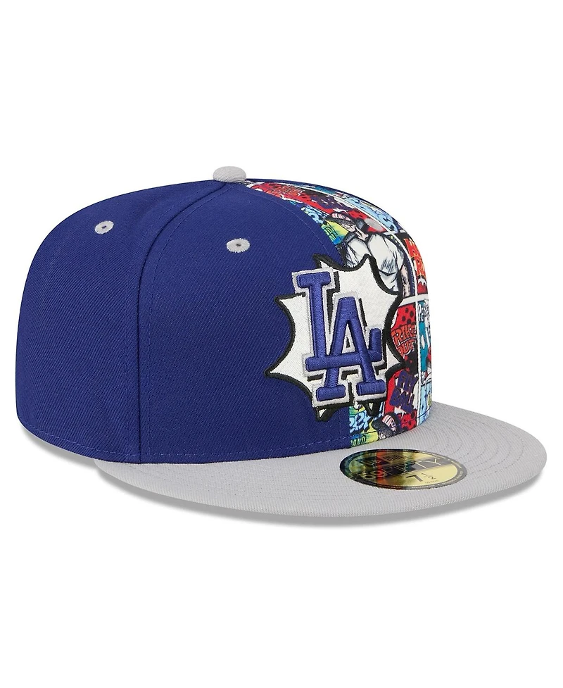 New Era Men's Royal/Gray Los Angeles Dodgers 2025 Mlb Diamond Hero Edition 59FIFTY Fitted Hat