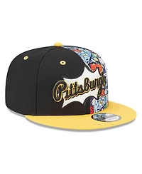 New Era Big Boys and Girls Black/Gold Pittsburgh Pirates 2025 Mlb Diamond Hero Edition 9FIFTY Snapback Hat