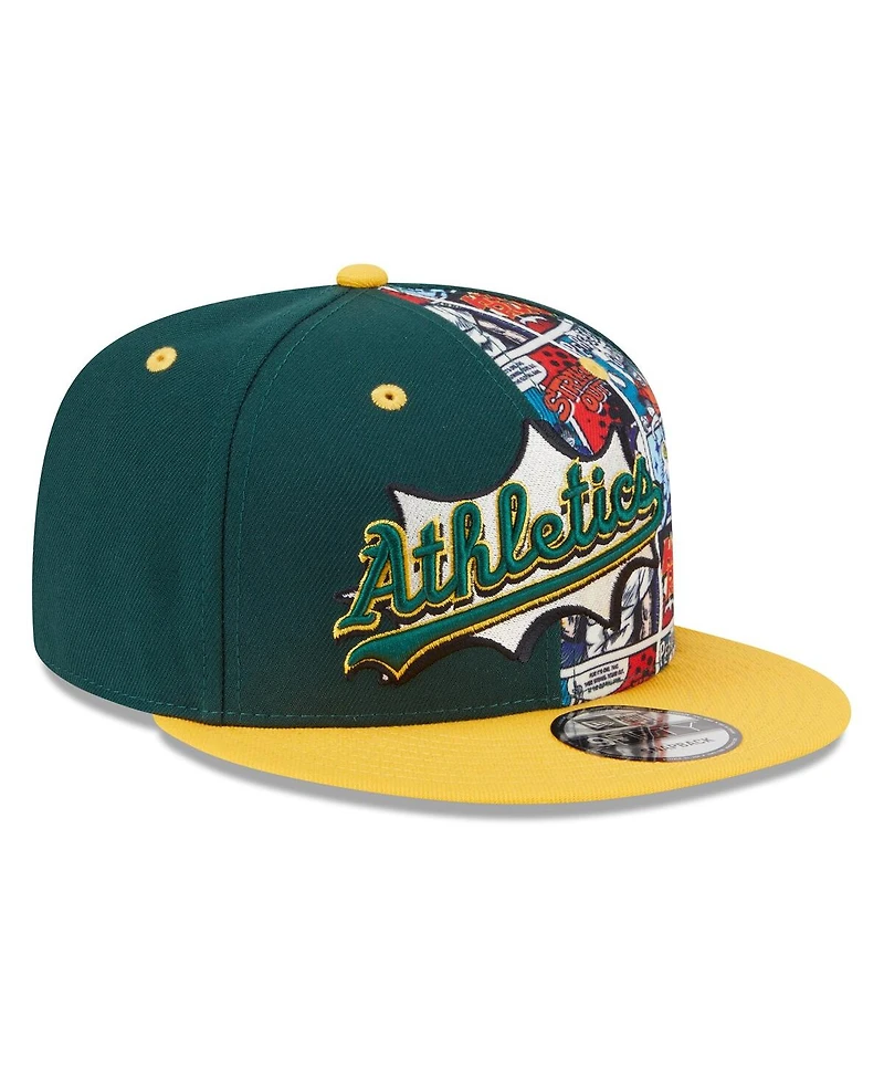 New Era Big Boys and Girls Green/Gold Athletics 2025 Mlb Diamond Hero Edition 9FIFTY Snapback Hat
