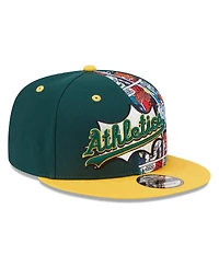 New Era Big Boys and Girls Green/Gold Athletics 2025 Mlb Diamond Hero Edition 9FIFTY Snapback Hat