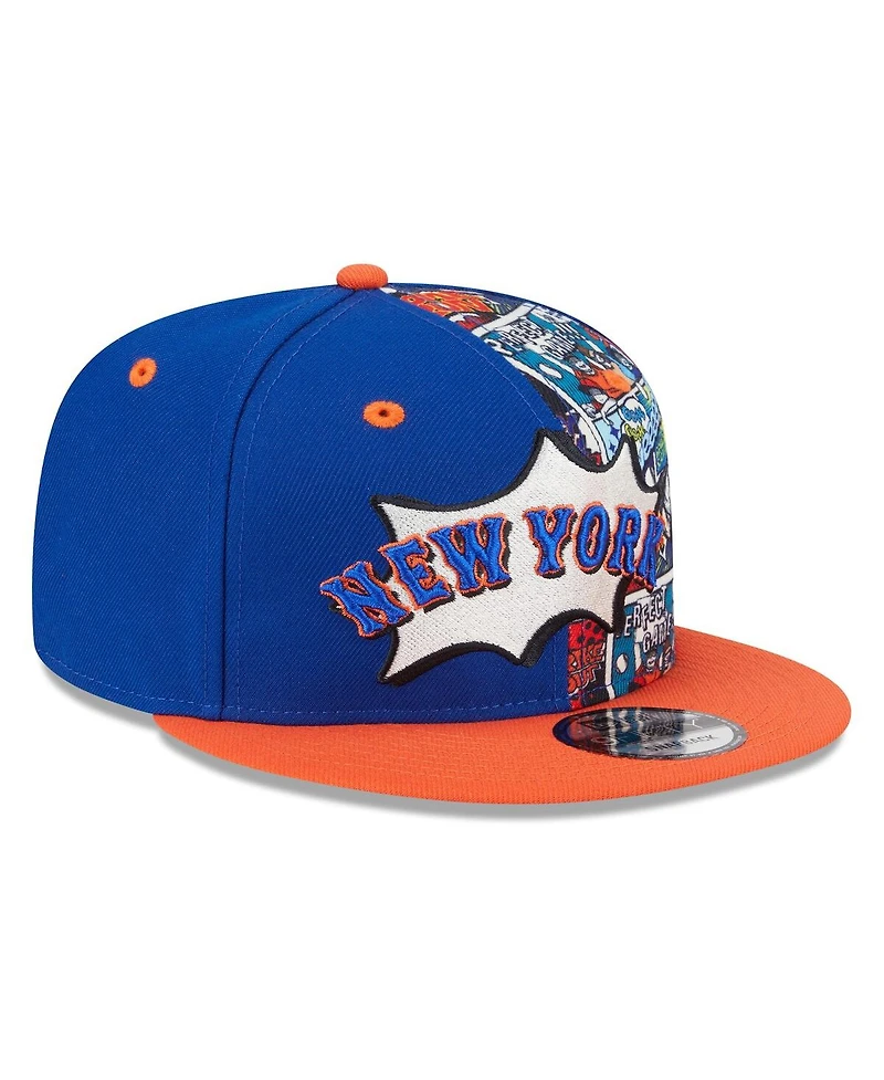 New Era Big Boys and Girls Royal/Orange New York Mets 2025 Mlb Diamond Hero Edition 9FIFTY Snapback Hat