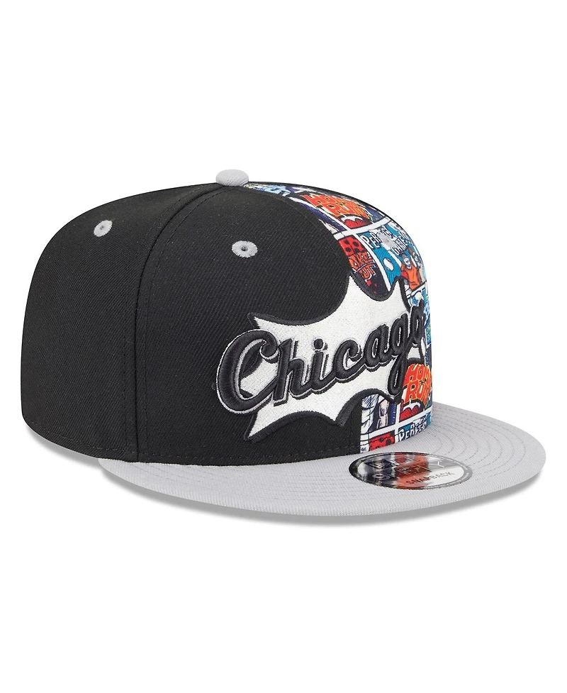 New Era Big Boys and Girls Black/Gray Chicago White Sox 2025 Mlb Diamond Hero Edition 9FIFTY Snapback Hat