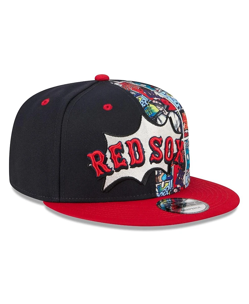 New Era Big Boys and Girls Navy/Red Boston Red Sox 2025 Mlb Diamond Hero Edition 9FIFTY Snapback Hat