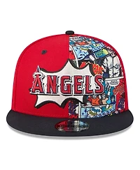New Era Big Boys and Girls Red/Navy Los Angeles Angels 2025 Mlb Diamond Hero Edition 9FIFTY Snapback Hat