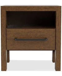 Davie Cracked Oak Drawer Nightstand