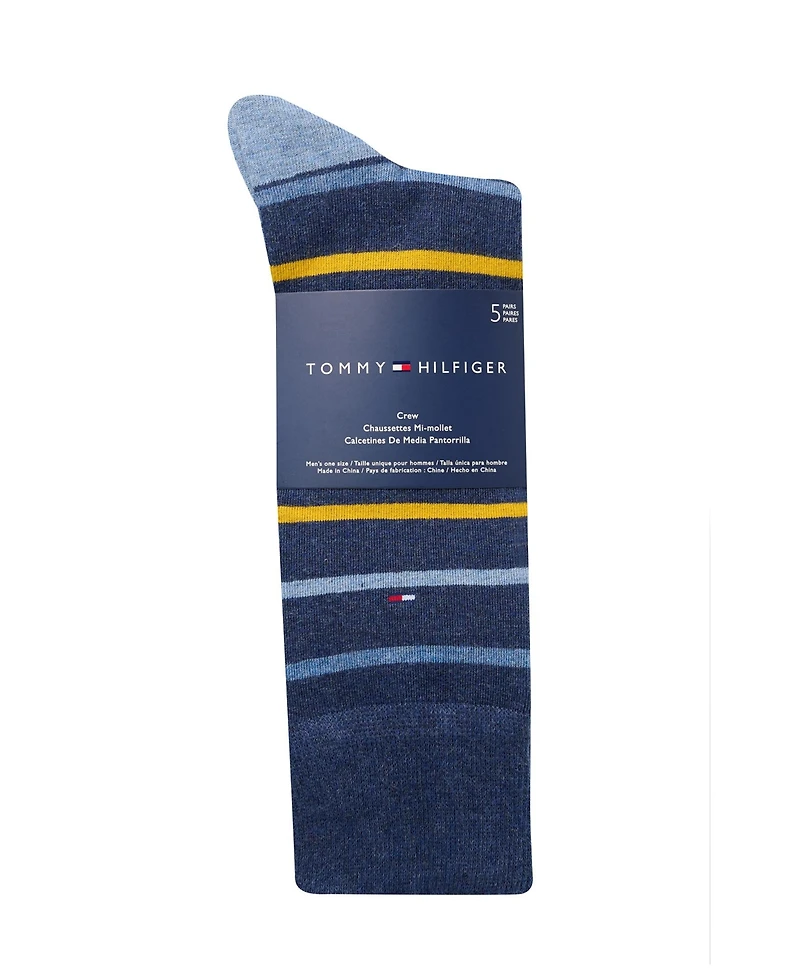 Tommy Hilfiger Men's Dress Crew Socks, 5-Pack