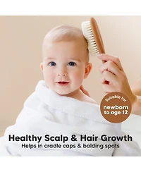 KeaBabies Baby Hair Brush, Oval Cradle Cap Soft Brush for Infant, Newborn Hairbrush Girls, Boys, Scalp