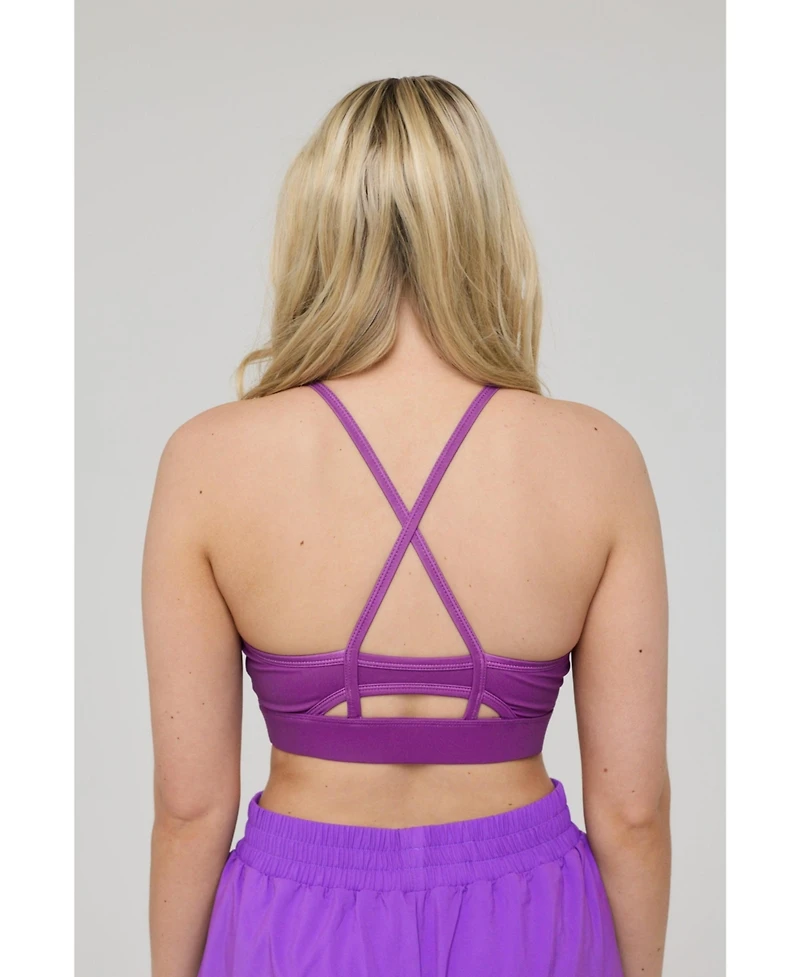 Oosc Women's Medium Support Infinite Sports Bra - Purple