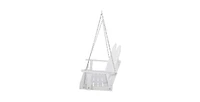 Slickblue Solid Wood Hanging Patio Swing, 2-Seater Design for Outdoor Relaxation