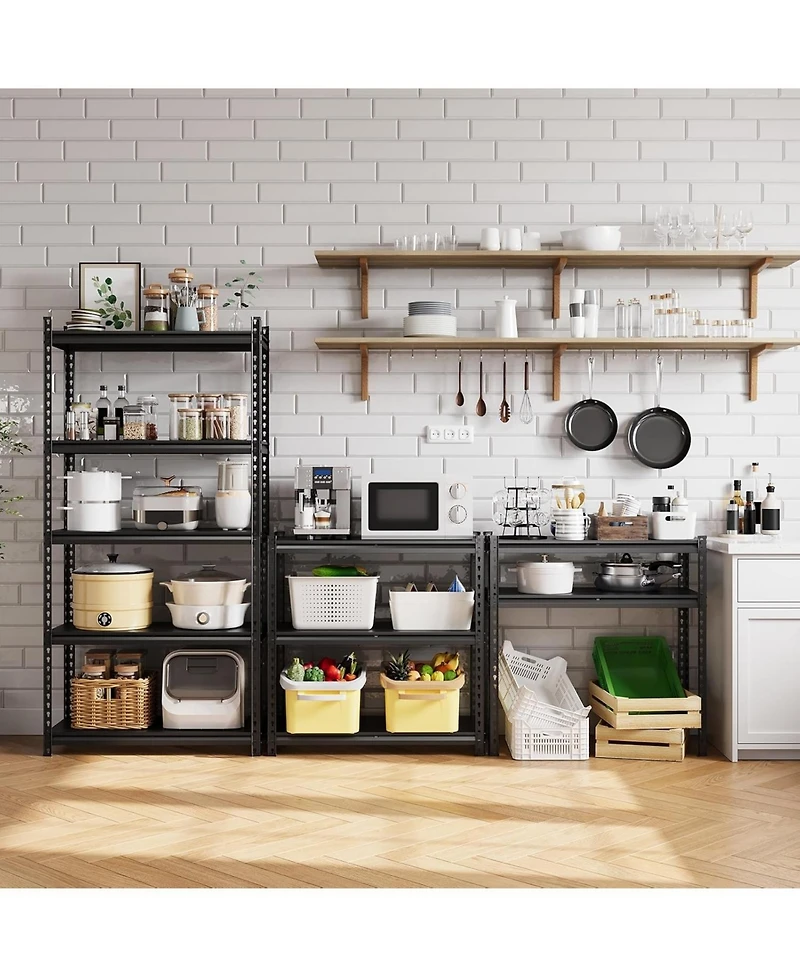 gaomon 5-Tier Steel Garage Shelving Unit, 48"W x 16"D x 72"H, Adjustable Steel Utility Storage Rack with Metal Shelves, 770 Lbs/Shelf C