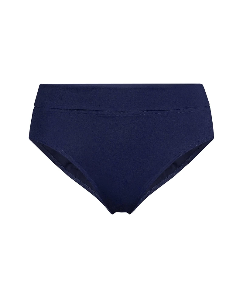 Lands' End Women's Petite Pinchless High Waisted Bikini Bottoms