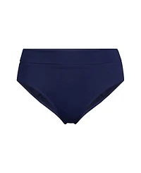 Lands' End Women's Petite Pinchless High Waisted Bikini Bottoms