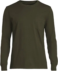 Lands' End Men's Super-t Long Sleeve T-Shirt with Pocket