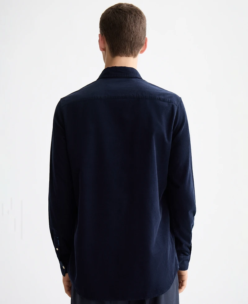 Scotch & Soda Men's Regular Fit Chest Embroidered Shirt