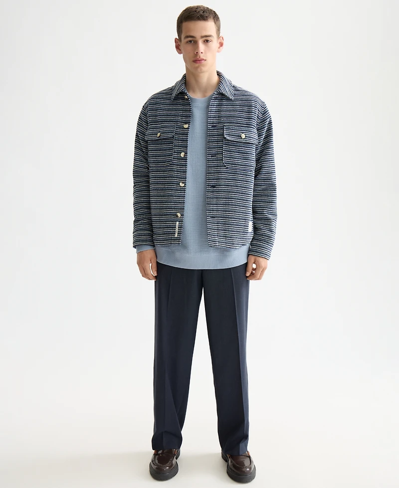 Scotch & Soda Men's Long Sleeve Striped Overshirt