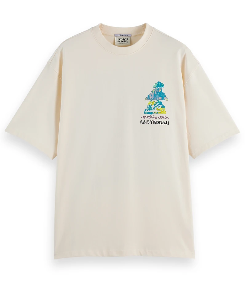 Scotch & Soda Men's Relaxed Fit Short Sleeve Graphic T-Shirt