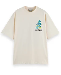 Scotch & Soda Men's Relaxed Fit Short Sleeve Graphic T-Shirt