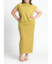 Eloquii Women's Plus Sweater Maxi Skirt