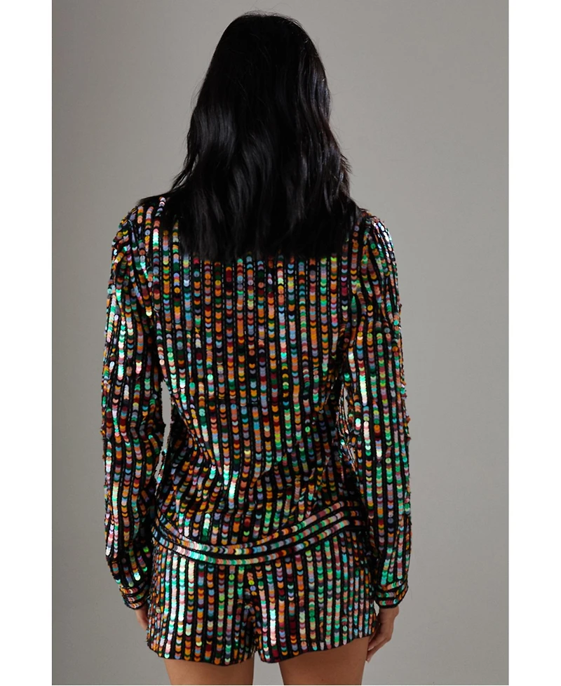 Warehouse Women's Premium Hand Embellished Sequin Jacket