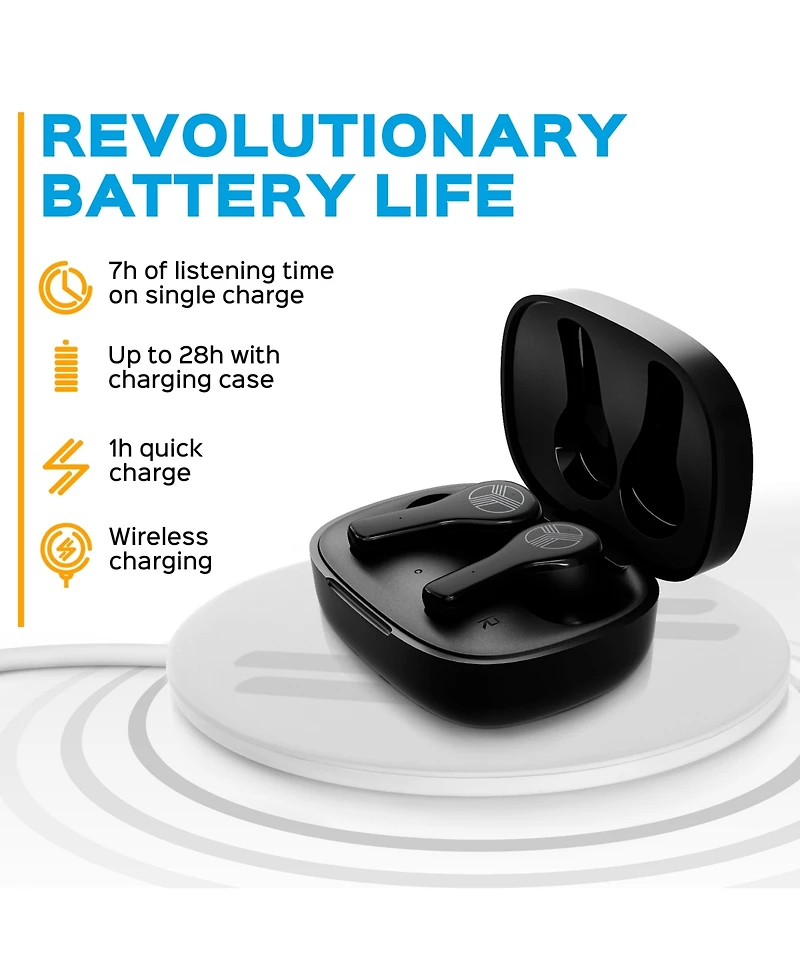 Treblab WX8 Bluetooth Wireless Earbuds with Charging Case