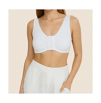 Meadow Women's Ease Cotton Front Closure Bra for Mastectomy
