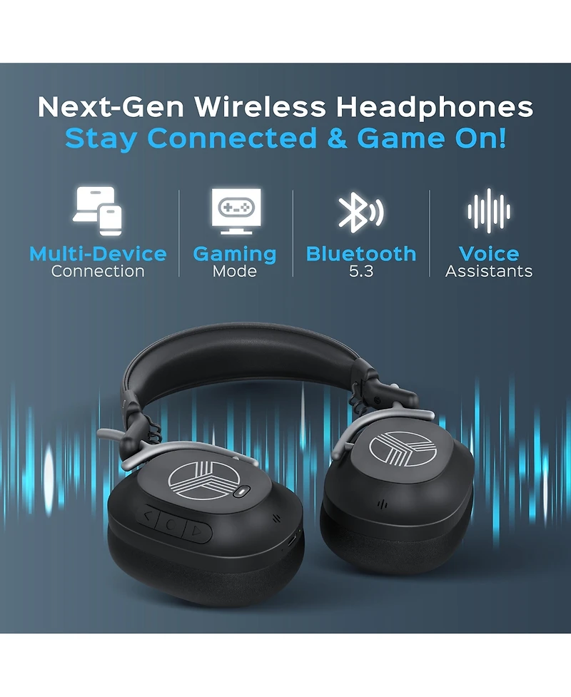 Treblab U5 Hybrid Anc Wireless Over-Ear Headphones