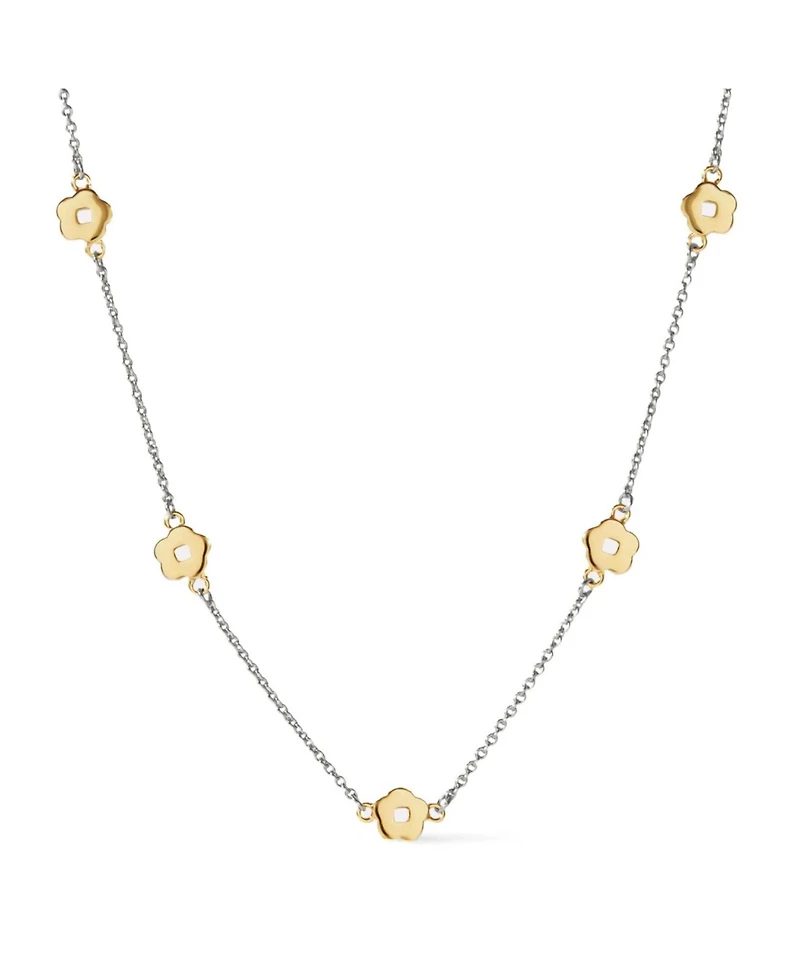 Ana Luisa Flower Necklace - Rowena Necklace Two Tone