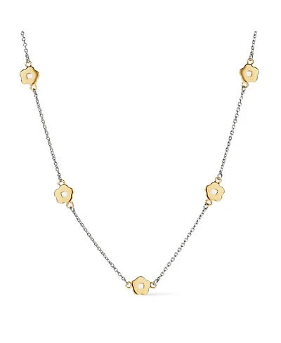 Ana Luisa Flower Necklace - Rowena Necklace Two Tone