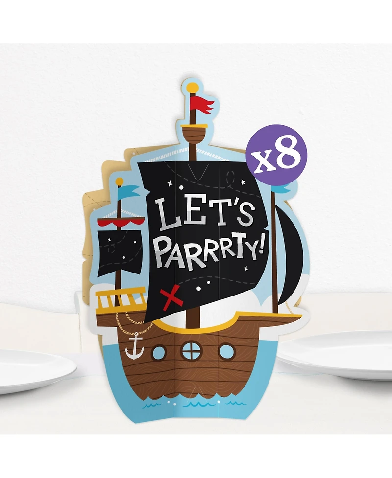 Freestanding 3D Pirate Ship Centerpiece Table Decorations